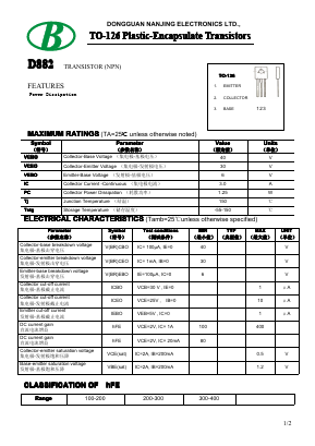 D882 Datasheet PDF Nanjing International Group Co