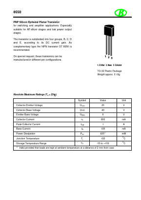 ST8550C Datasheet PDF Nanjing International Group Co