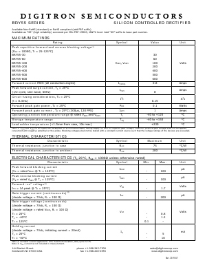 BRY55 Datasheet PDF Digitron Semiconductors