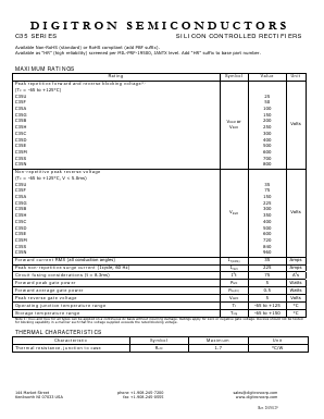 C35F Datasheet PDF Digitron Semiconductors