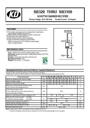 SB320 Datasheet PDF Diotech Company.