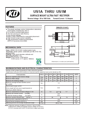 US1A Datasheet PDF Diotech Company.