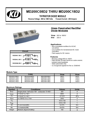 MD200K18D2 Datasheet PDF Diotech Company.