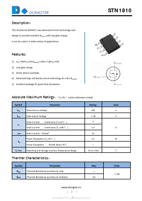 STN1810 Datasheet PDF SHENZHEN DOINGTER SEMICONDUCTOR CO., LTD.