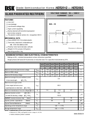 HER201G Datasheet PDF Diode Semiconductor Korea