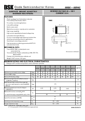 SS52C Datasheet PDF Diode Semiconductor Korea