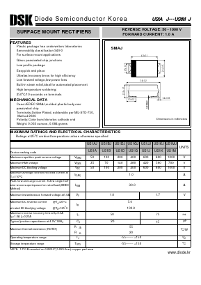 US1AJ Datasheet PDF Diode Semiconductor Korea