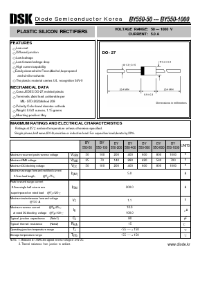 BY550-100 Datasheet PDF Diode Semiconductor Korea