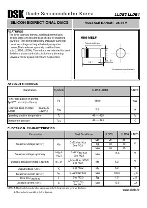 LLDB3 Datasheet PDF Diode Semiconductor Korea