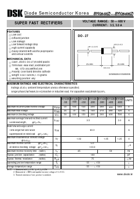 BYV28-50 Datasheet PDF Diode Semiconductor Korea