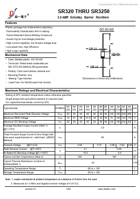 SR3150 Datasheet PDF DIYI Electronic Technology Co., Ltd.