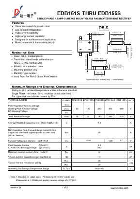 EDB151S Datasheet PDF DIYI Electronic Technology Co., Ltd.