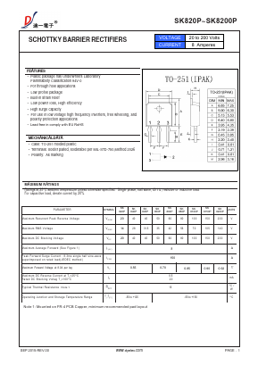 SK8200P Datasheet PDF DIYI Electronic Technology Co., Ltd.