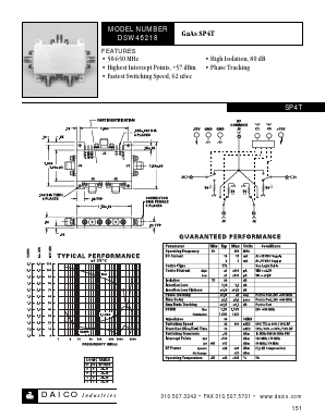 DSW46218 Datasheet PDF DAICO Industries