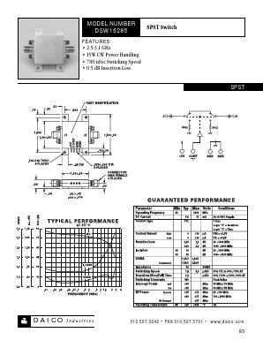 DSW16285 Datasheet PDF DAICO Industries