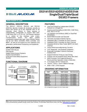 DS3141 Datasheet PDF Dallas Semiconductor -> Maxim Integrated