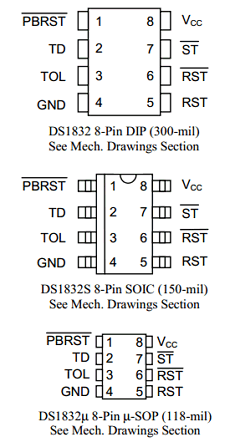 DS1832S Datasheet PDF Dallas Semiconductor -> Maxim Integrated