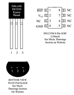 DS1233M-5 Datasheet PDF Dallas Semiconductor -> Maxim Integrated