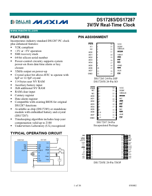 DS17285EN-3 Datasheet PDF Dallas Semiconductor -> Maxim Integrated