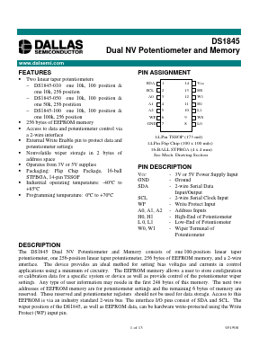 DS1845E-100 Datasheet PDF Dallas Semiconductor -> Maxim Integrated
