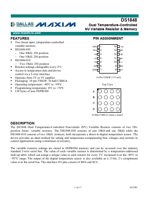 DS1848B-010 Datasheet PDF Dallas Semiconductor -> Maxim Integrated