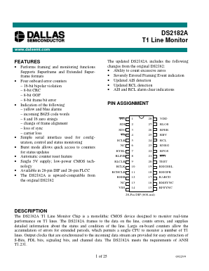 DS2182A Datasheet PDF Dallas Semiconductor -> Maxim Integrated