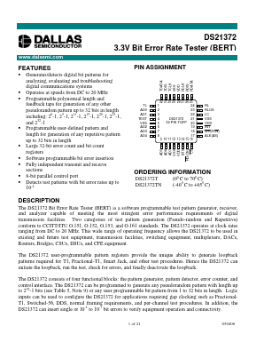 DS21372T Datasheet PDF Dallas Semiconductor -> Maxim Integrated