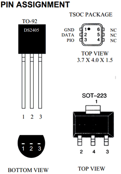 DS2405/TR Datasheet PDF Dallas Semiconductor -> Maxim Integrated