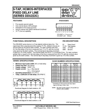 DDU222C Datasheet PDF Data Delay Devices