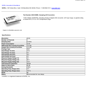 ADS-930MC Datasheet PDF  DATEL Data Acquisition products 