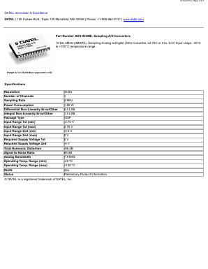 ADS-933MM Datasheet PDF  DATEL Data Acquisition products 