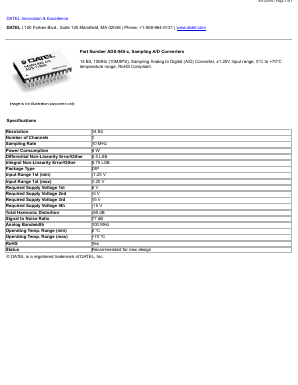 ADS-945-C Datasheet PDF  DATEL Data Acquisition products 