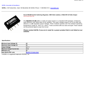 SD24D12-0.08 Datasheet PDF  DATEL Data Acquisition products 