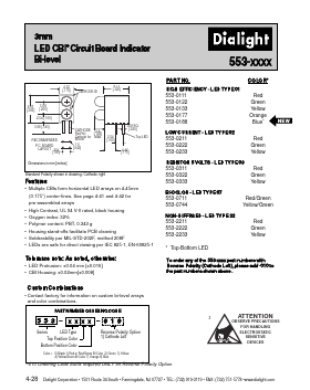 553-0222 Datasheet PDF Dialight Corporation