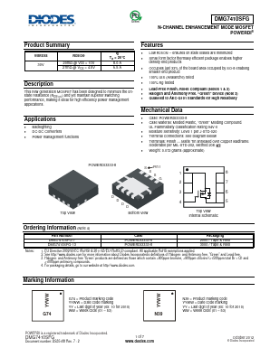 DMG7410SFG Datasheet PDF Diodes Incorporated.