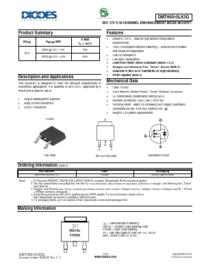 DMTH6010LK3Q-13 Datasheet PDF Diodes Incorporated.