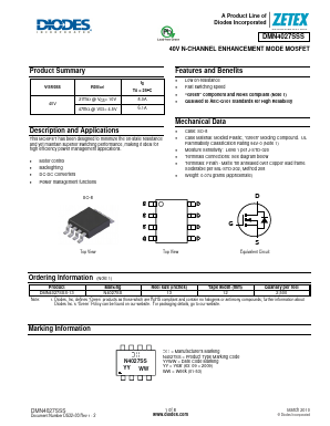 DMN4027SSS-13 Datasheet PDF Diodes Incorporated.