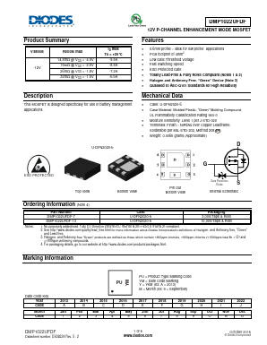 DMP1022UFDF-13 Datasheet PDF Diodes Incorporated.