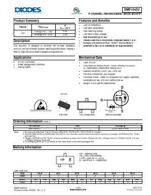 DMP1045U-7 Datasheet PDF Diodes Incorporated.