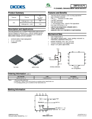 DMP3010LPS-13 Datasheet PDF Diodes Incorporated.