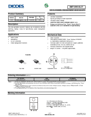 DMT10H010LCT Datasheet PDF Diodes Incorporated.