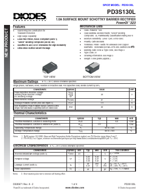 PD3S130L Datasheet PDF Diodes Incorporated.