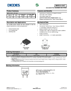 MBRD10150CT Datasheet PDF Diodes Incorporated.