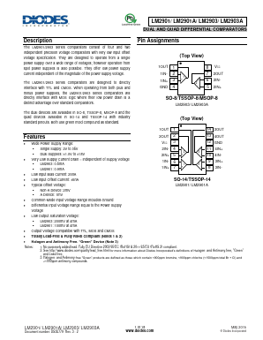 LM2901 Datasheet PDF Diodes Incorporated.