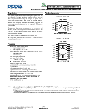 LM2902Q Datasheet PDF Diodes Incorporated.