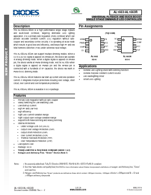 AL1663 Datasheet PDF Diodes Incorporated.