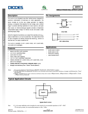 AH374 Datasheet PDF Diodes Incorporated.