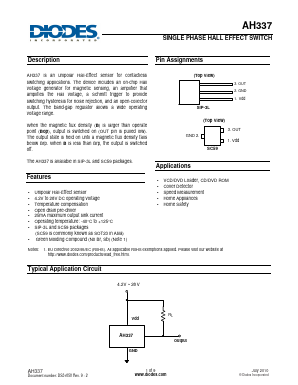 AH337 Datasheet PDF Diodes Incorporated.