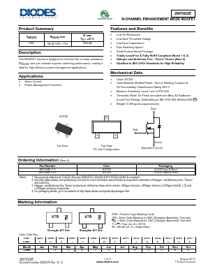 2N7002E Datasheet PDF Diodes Incorporated.