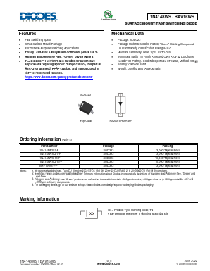 1N4148WSQ-13-F Datasheet PDF Diodes Incorporated.